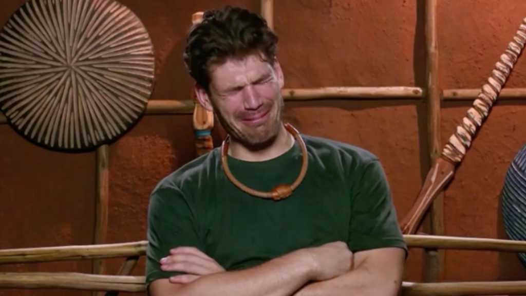 Matt Zukowski crying on I'm A Celebrity