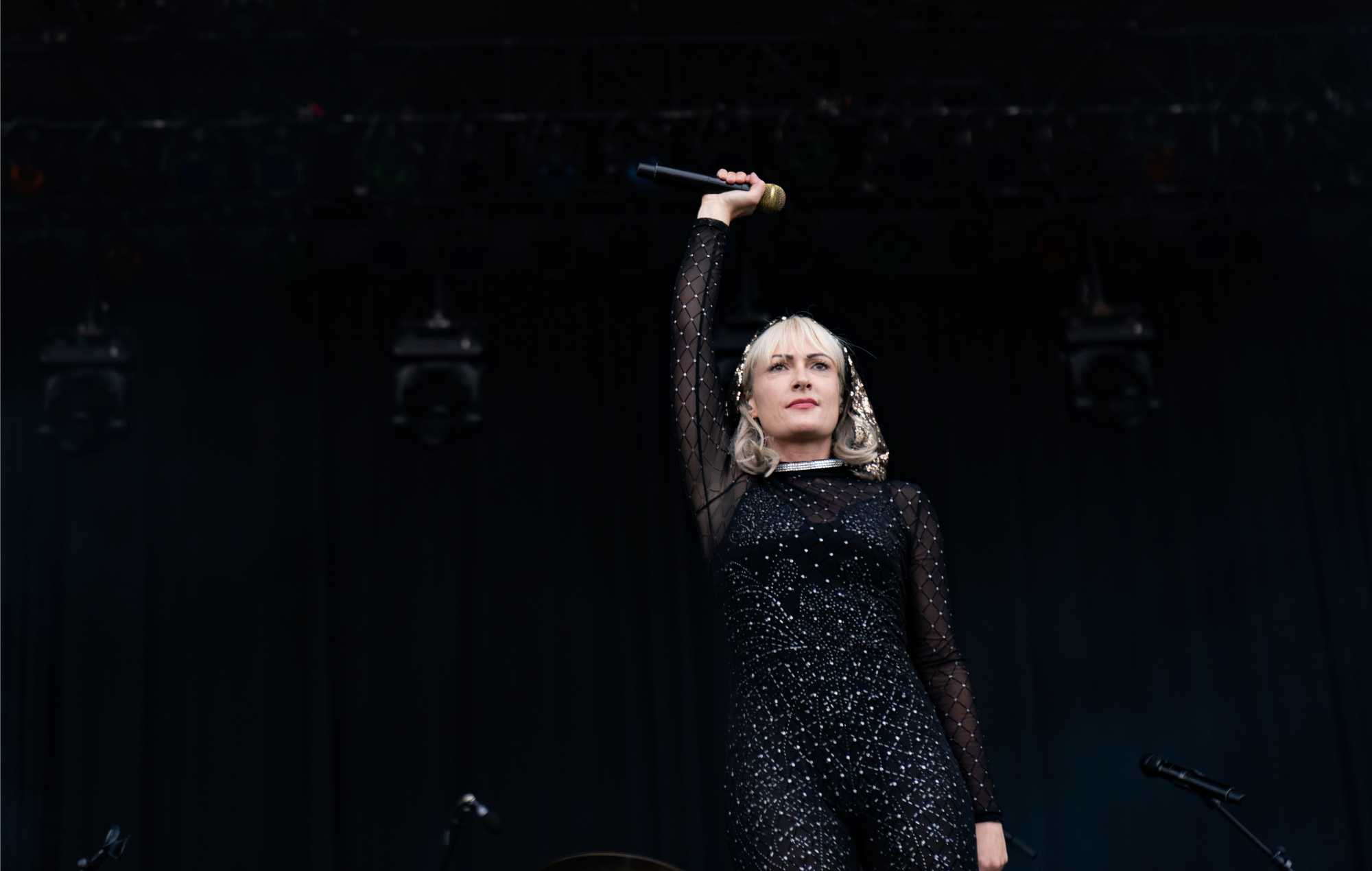 Emily Haines of Metric performs onstage at Summerfest 2024 in Milwaukee, Wisconsin. (Photo by Joshua Applegate/Getty Images)