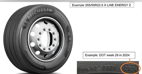Recall issued for Michelin tyres over possible cracking