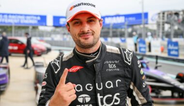 Mitch Evans charges to victory in wet