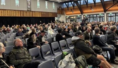 Tempers flare as officials front for packed Moa Point public meeting