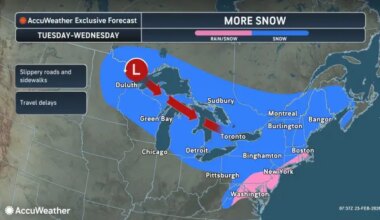 WNY on outskirts of massive nor'easter storm