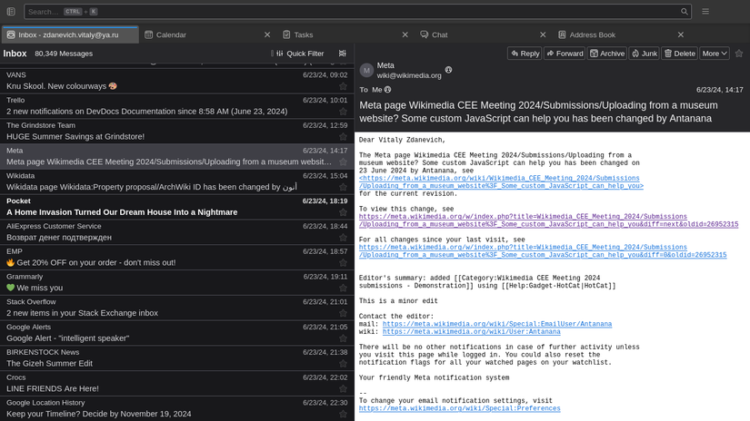 Mozilla-thunderbird-115-on-gentoo-linux