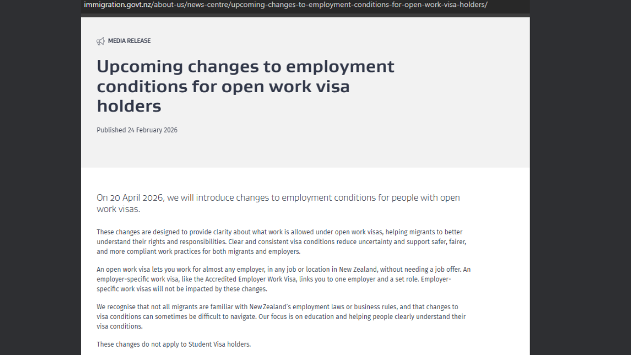 New zealand media release