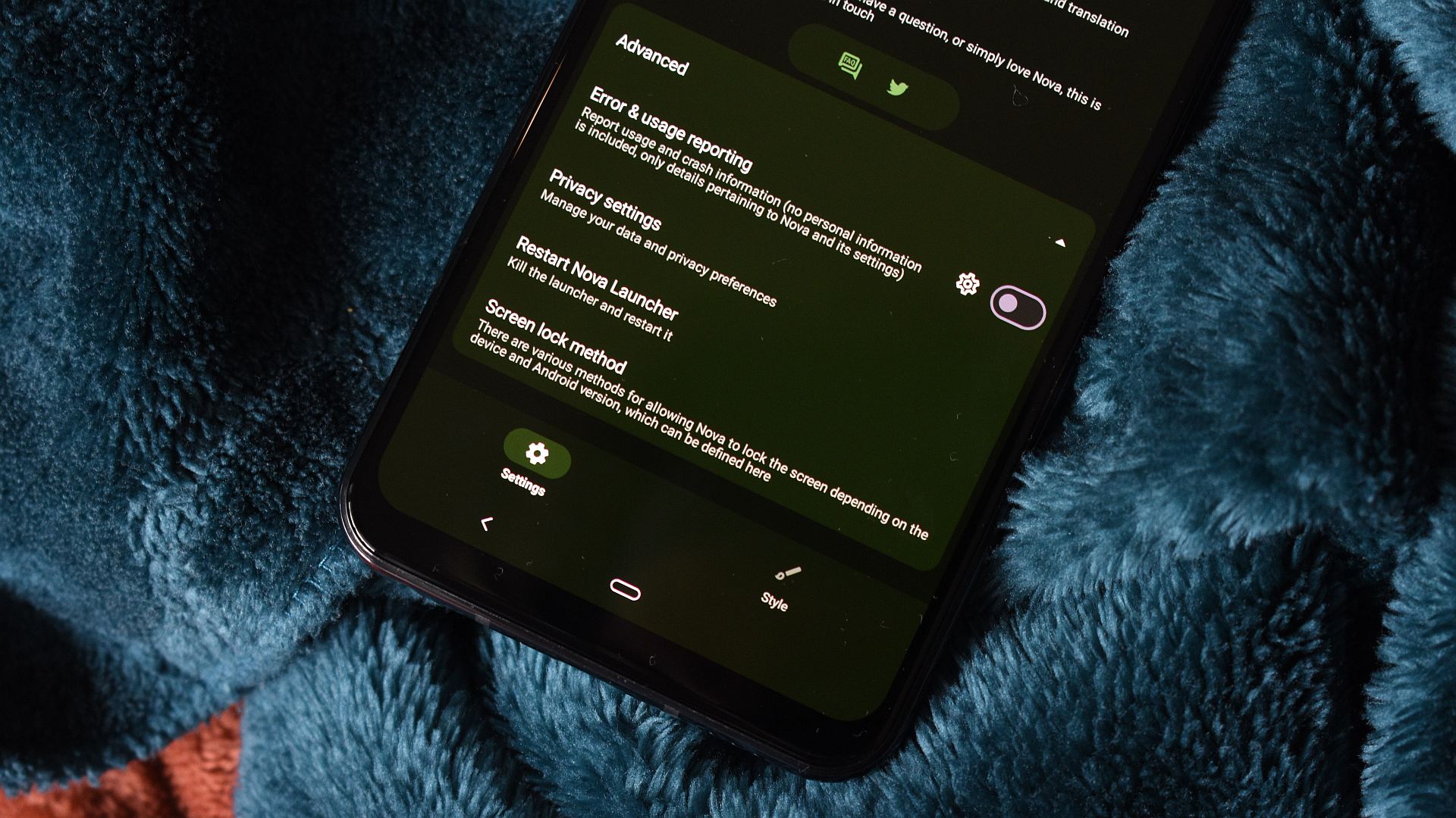 nova launcher 2026 privacy settings 1