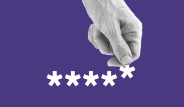 Human hand holding an asterisk from the password.