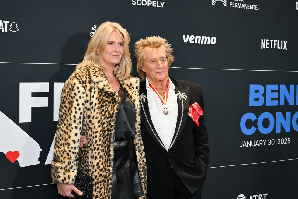 Penny Lancaster and Rod Stewart