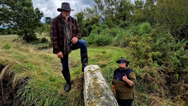 Phillip Maybury and Natasha Robinson have been helping catch supplies.