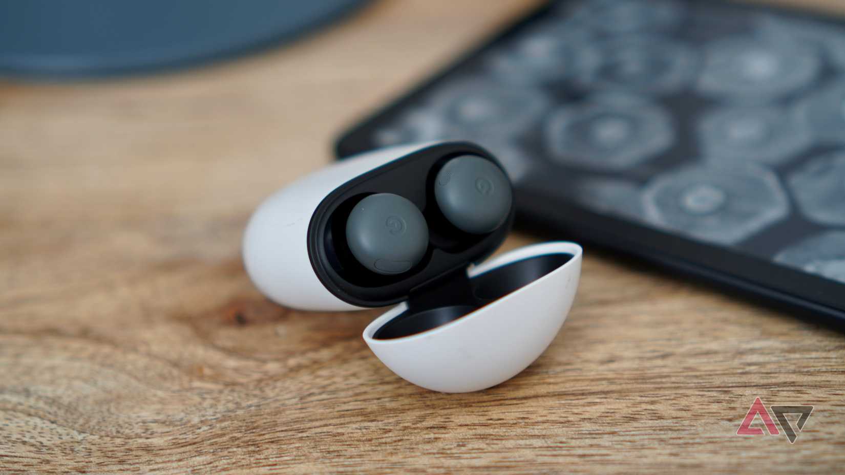 The Google Pixel Buds Pro 2 fitted with SpinFit Omni tips in the case