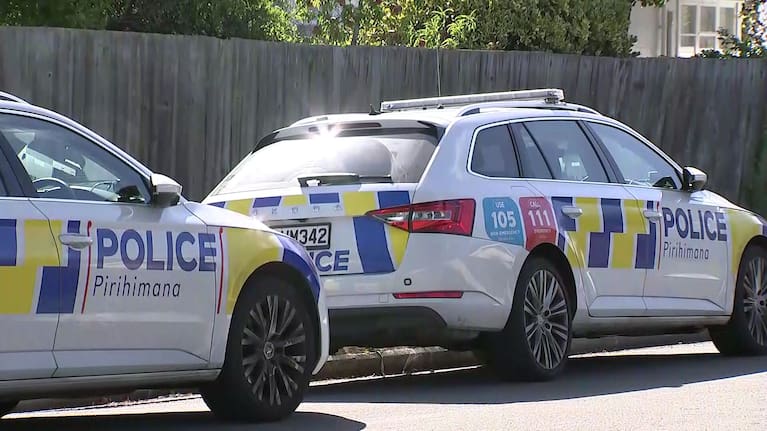Police at the scene in Christchurch on Saturday.
