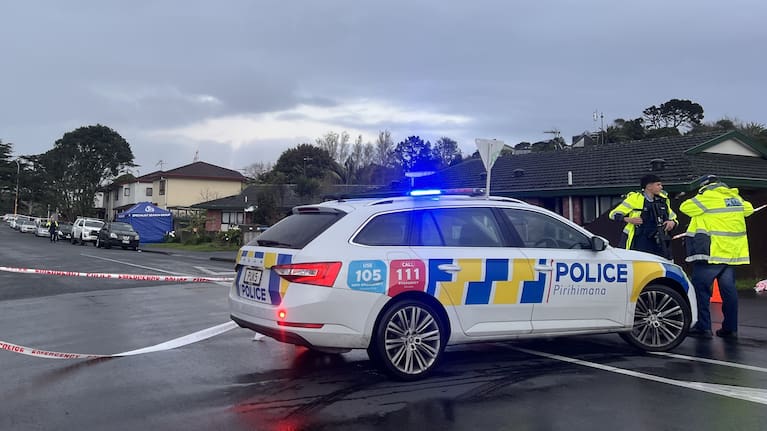 Police at the scene of a shooting in Auckland's Grey Lynn.