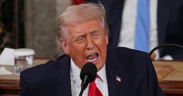 Heavy patriotism, dark on Democrats