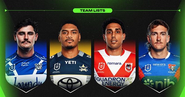 NRL 2026, Witzer Pre-Season Challenge, team lists, round 1, injuries, updates, Las Vegas, Dragons, Bulldogs, Knights, Cowboys, Fantasy