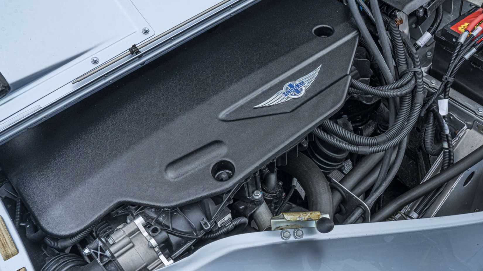 Morgan Plus Six engine close-up shot