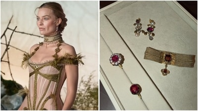 Read more to discover what pieces Margot Robbie wore to the premiere! (Instagram/@andrewmukamal)