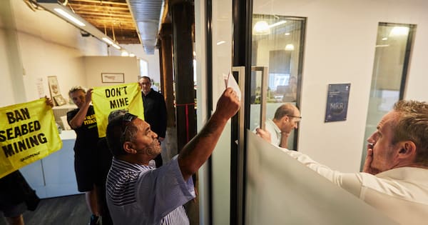 Seabed mining company served 'trespass' notice by activist