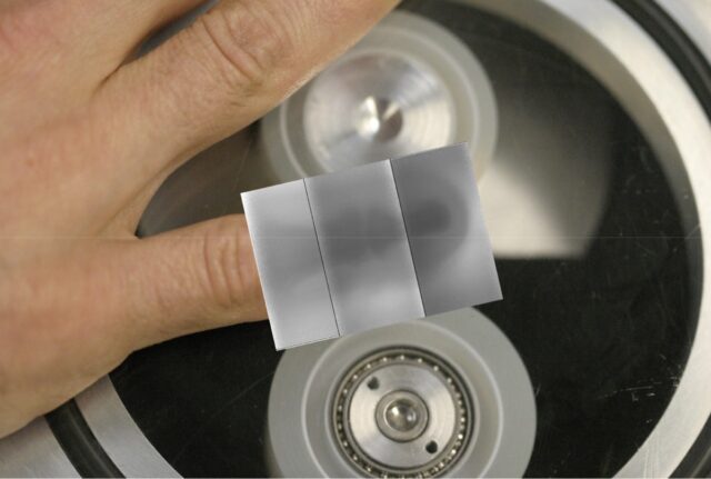 X-ray images of a human finger taken with peeling tape