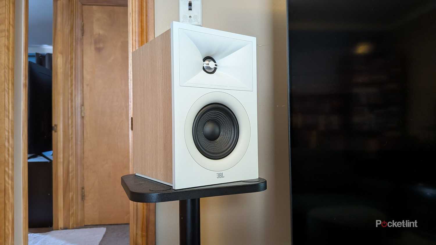 A JBL bookshelf speaker.