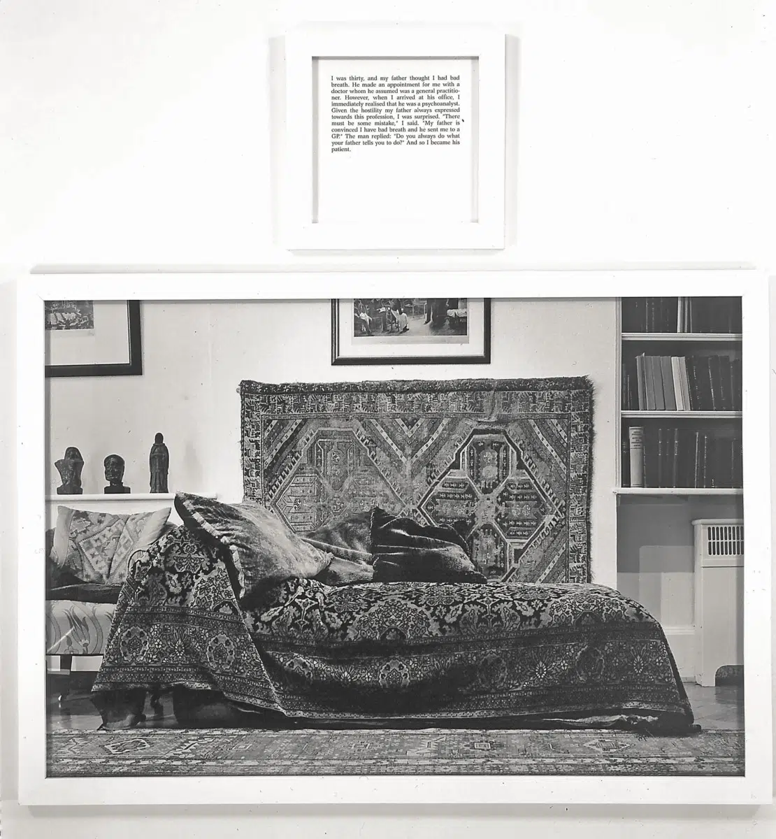 ‘Autobiographies (The Bad Breath),’ 1994. Gelatin silver prints and framed text panels. (Courtesy of the artist and Paula Cooper Gallery)