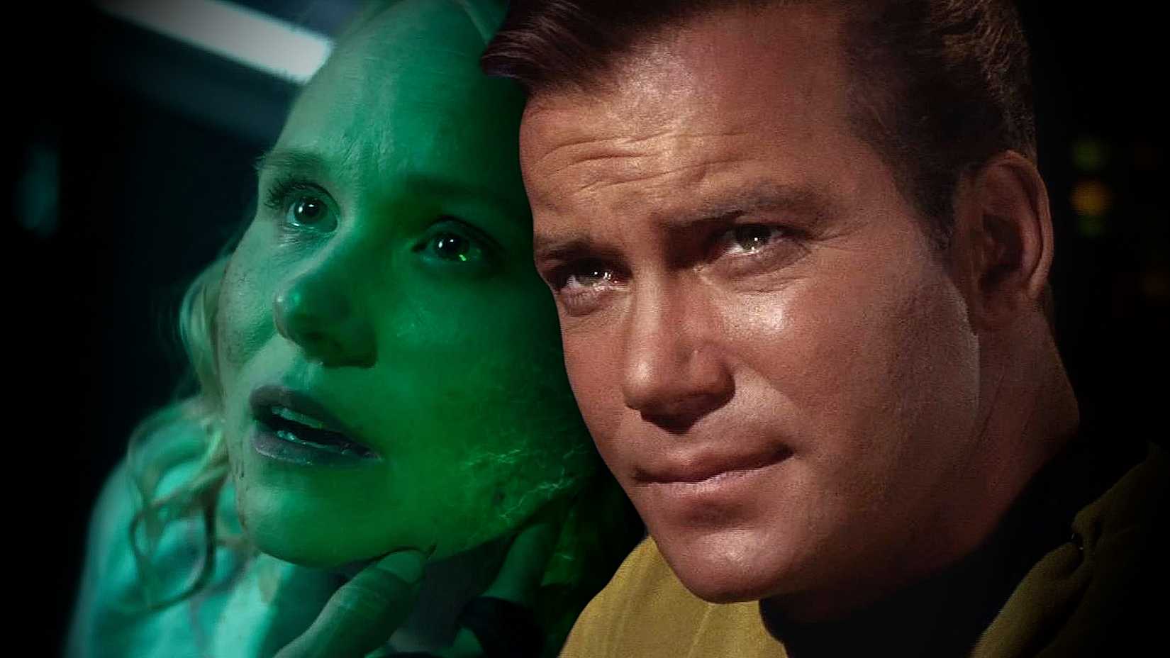 Star Trek Borg Queen Agnes Jurati and Captain Kirk
