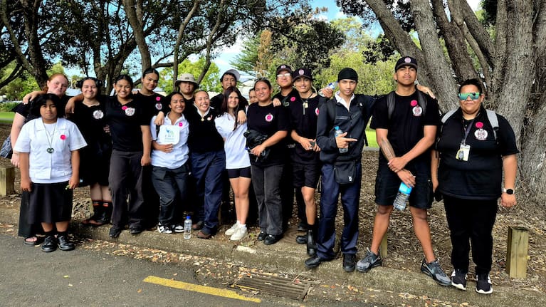 Student volunteers from throughout the North Island.