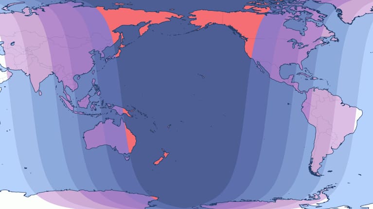 New Zealand will be one of a few lucky countries able to see the eclipse for its entire duration.