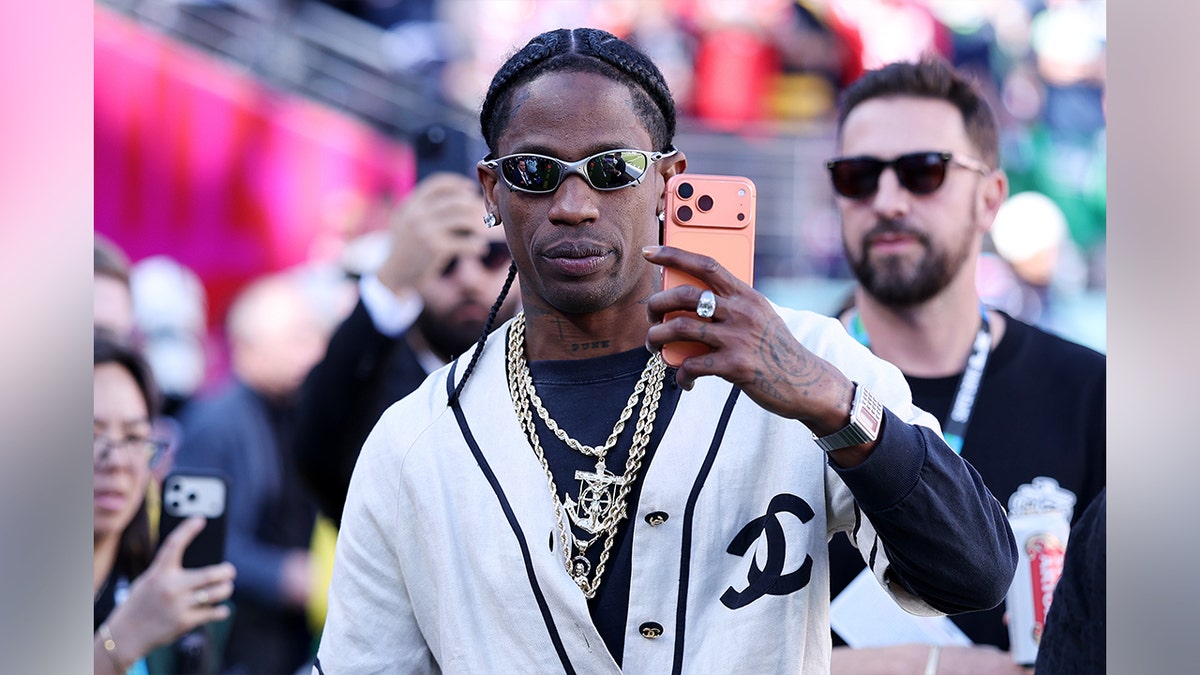 Travis Scott at the Super Bowl.