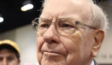 Warren Buffett is shown in close-up.