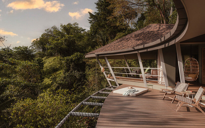 a curved terrace extends outward