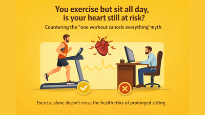 You exercise but sit all day, is your heart still at risk? Countering the “one workout cancels everything” myth