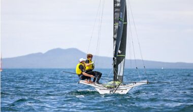Kiwi 49er crew shines as world stars flock to Oceanbridge Sail Auckland