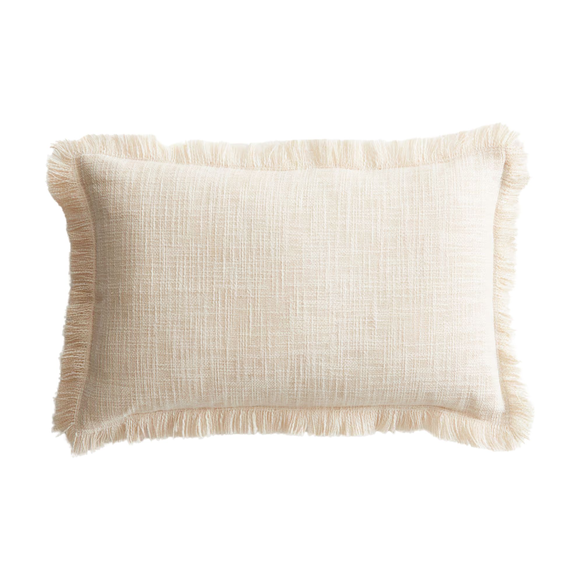 H&amp;M, Slub Weave Cushion Cover in Light Beige