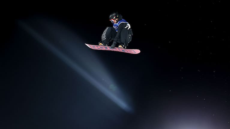 Zoi Sadowski-Synnott during her second run in the big air
