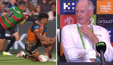 Wayne Bennett press conference, Cameron Murray, South Sydney Rabbitohs vs Wests Tigers, Jye Gray, Latrell Mitchell, Round 3