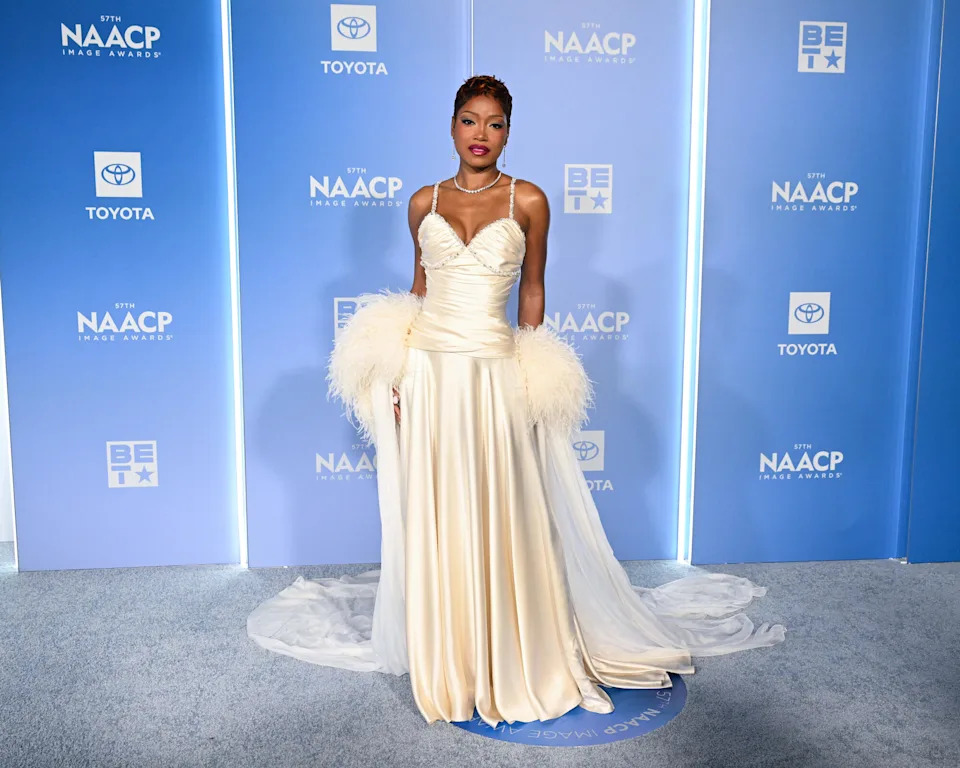 Keke Palmer at the 57th NAACP Image Awards held at the Pasadena Civic Auditorium on February 28, 2026 in Los Angeles, California.
