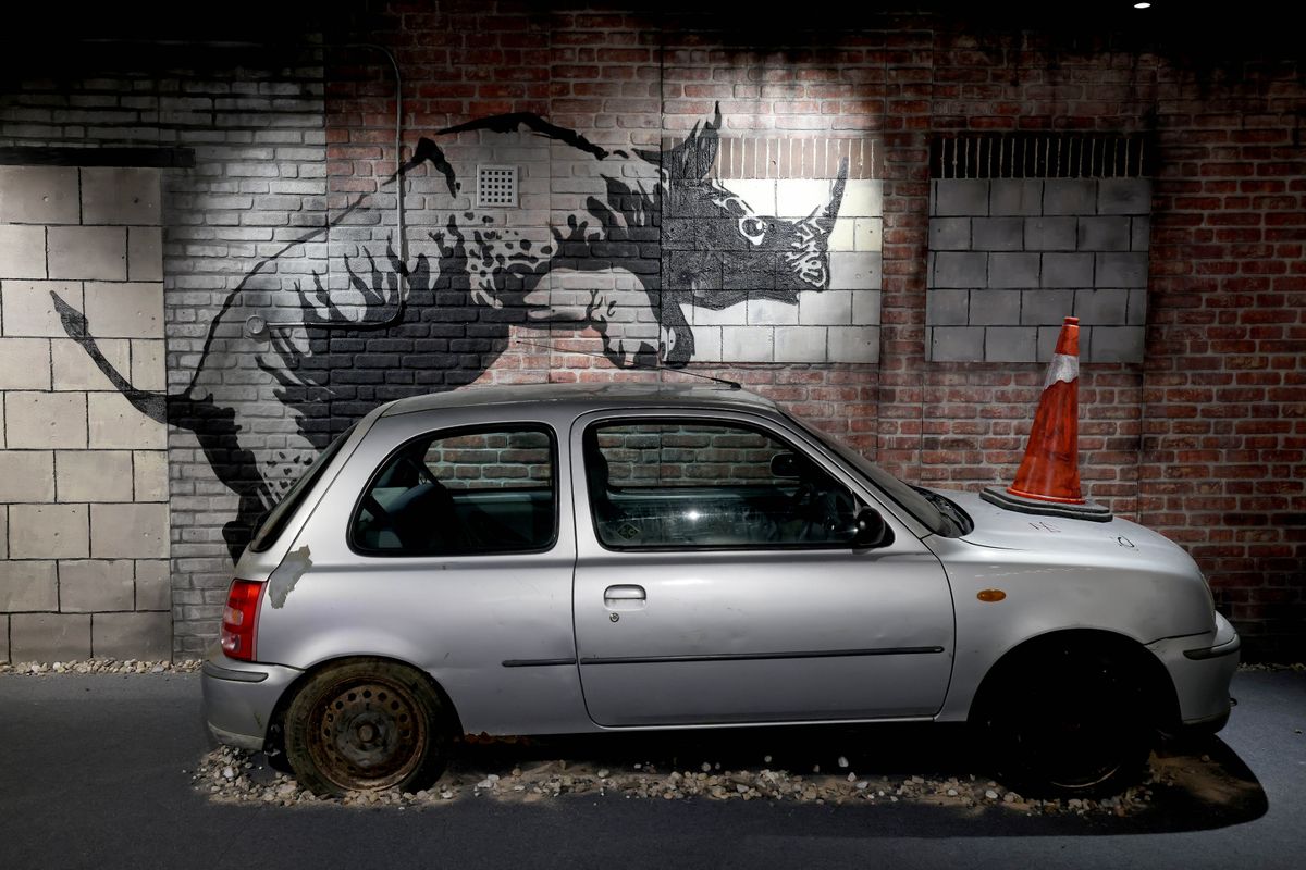 The works have been lovingly recreated based on original Banksy creations