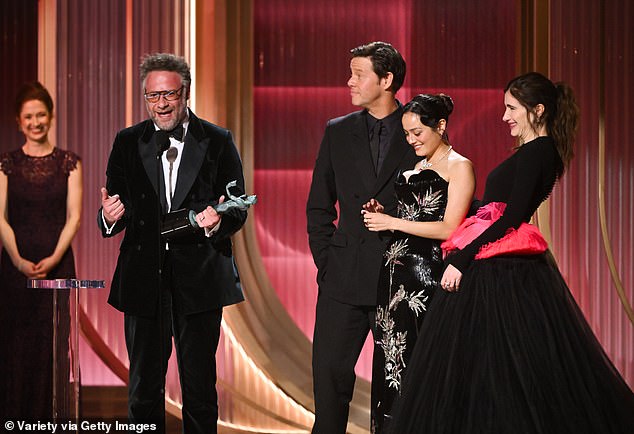 The Studio also won the top prize of Outstanding Performance by an Ensemble in a Comedy Series over Abbott Elementary (ABC), The Bear (FX/Hulu), Hacks (HBO Max), and Only Murders In The Building (Hulu)