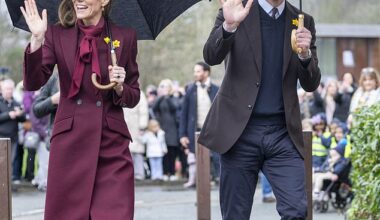 Prince William, pictured with wife Catherine in Wales on February 26, was all smiles amid the recent Royal Family crisis resulting from the arrest of his uncle Andrew Mountbatten-Windsor