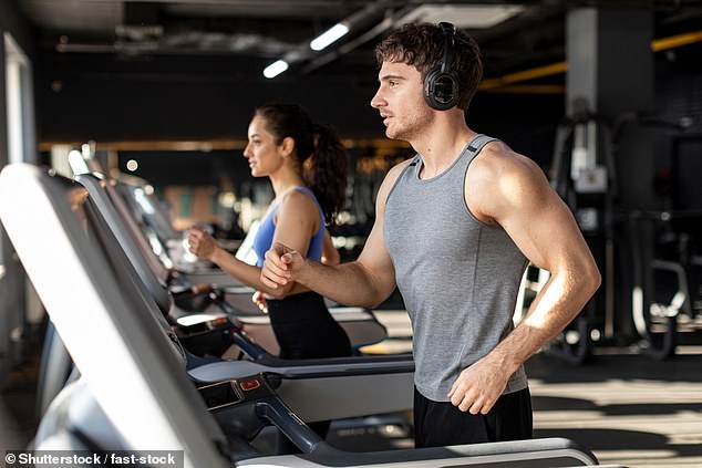 By the end of January, studies show that up to 88 per cent of people have abandoned their New Year's resolutions, such as plans to get fit, entirely (stock image)