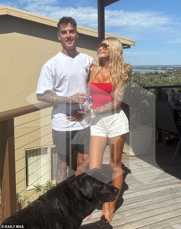 Gia revealed the pair had been speaking for some time before their romance officially began around the start of the year. 'The relationship began officially around New Year's Eve, but we were talking for a couple months off and on before then,' she explained