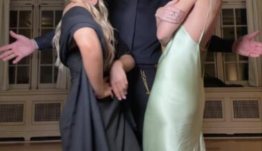 David Beckham filmed a series of fun TikTok videos with his family ahead of his wife Victoria's Paris Fashion Week show on Friday (pictured with Harper and Cruz's girlfriend Jackie)