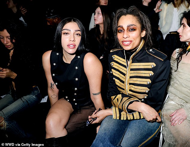 Elsewhere inside, Lourdes was captured sitting next to English singer Celeste