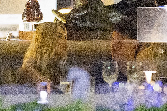 The lovebirds were spotted dining with friends at the Melbourne hotspot