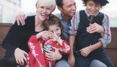 Hugh Jackman's wedding plans with his girlfriend Sutton Foster have reportedly hit a snag, as he works at getting the two children he shares with ex-wife Deborra-Lee Furness on board. Pictured with his ex-wife and kids