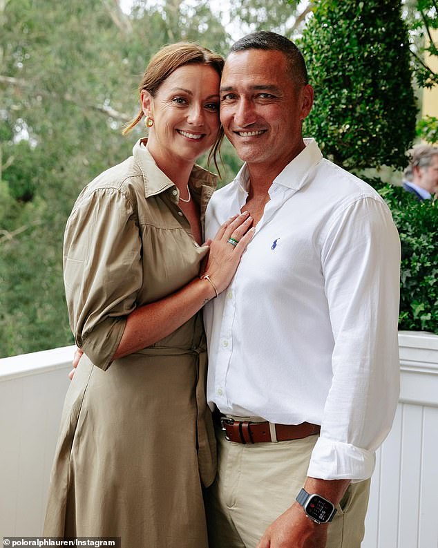 Celeste Barber, 43, has addressed her split from her 'hot husband' Api Robin, 52, weeks after news broke of their shock separation (both pictured)