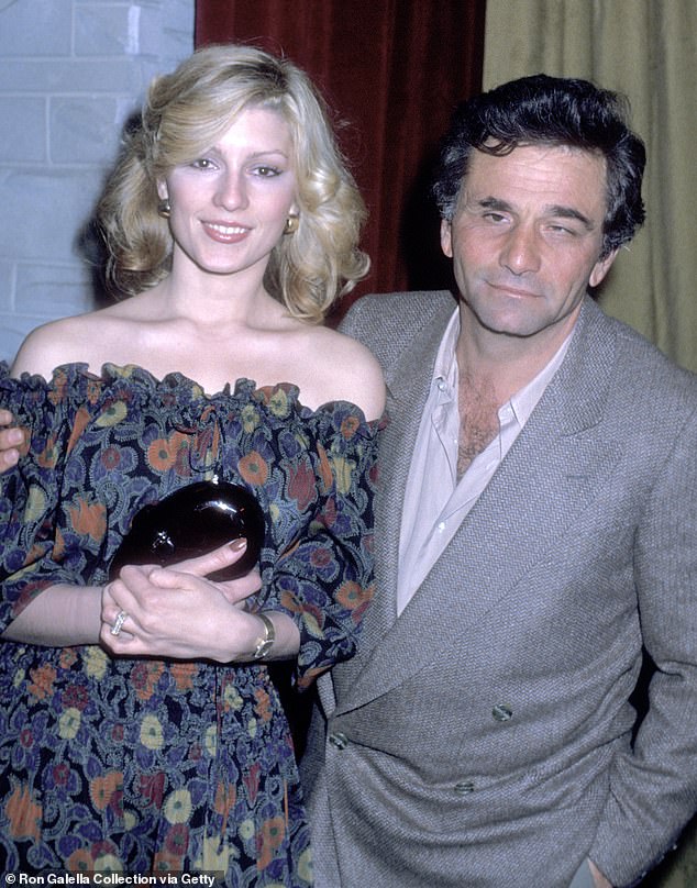 Falk first met the Pennsylvania-born beauty while filming near her hometown - and despite being married at the time, the pair later tied the knot in 1977, with the actress 22 years his junior; (pictured 1978)