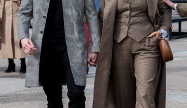 Hannah Waddingham, 51, held hands with spine surgeon Nick Beresford-Cleary as they arrived at Cheltenham Festival on Friday