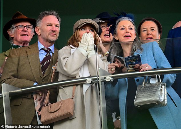 Horse lover Geri was also seen anxiously watching on alongside her former Red Bull boss husband Christian Horner