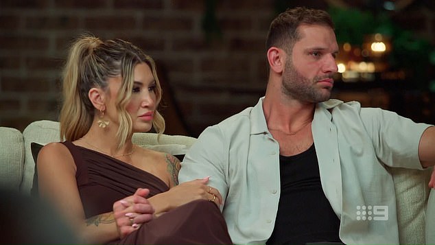 Gia Fleur (left) said she had shared the incriminating DMs with Juliette, so the bride could 'see what Bec was like' and added: 'I don't look great in them either'