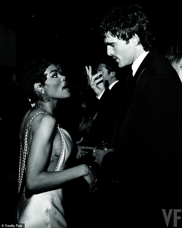 Teyana Taylor and Jacob Elordi also chatted at the party